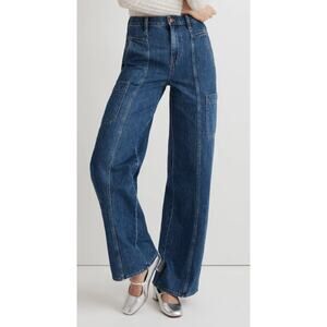 Madewell Baggy Straight Cargo Jeans Women’s 28 High Rise Utility 90s Y2K